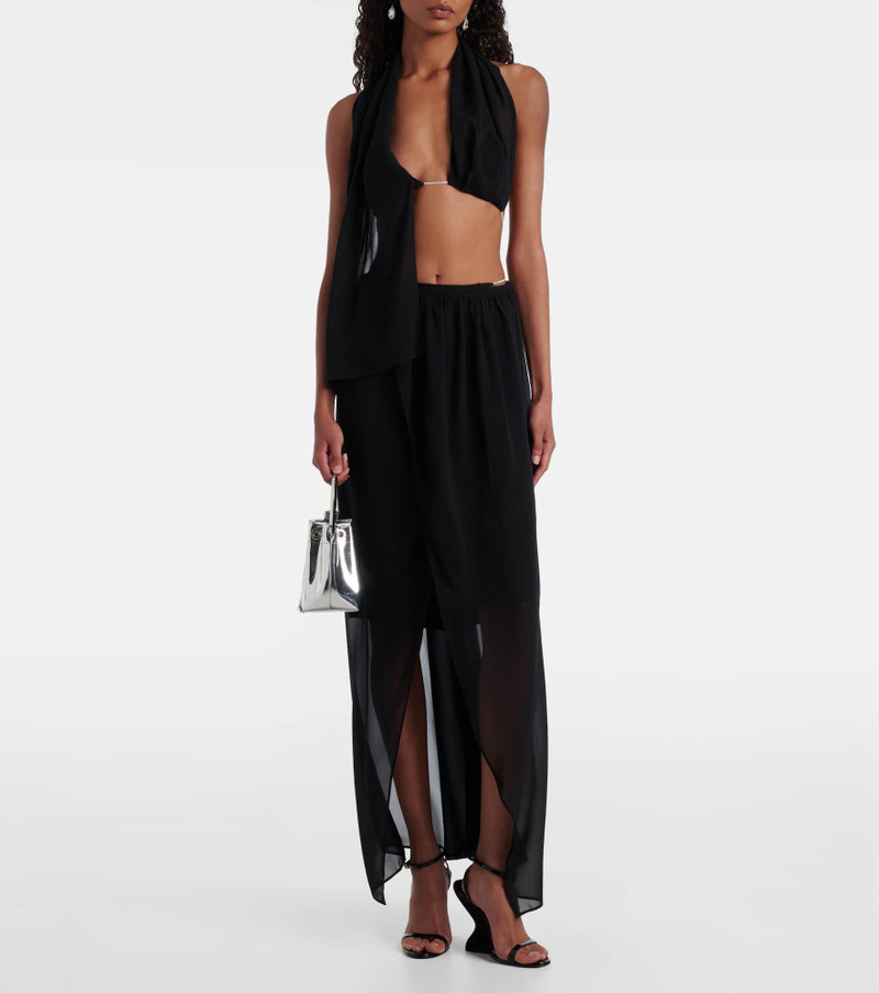 CHRISTOPHER ESBER Open-back silk georgette top outlook