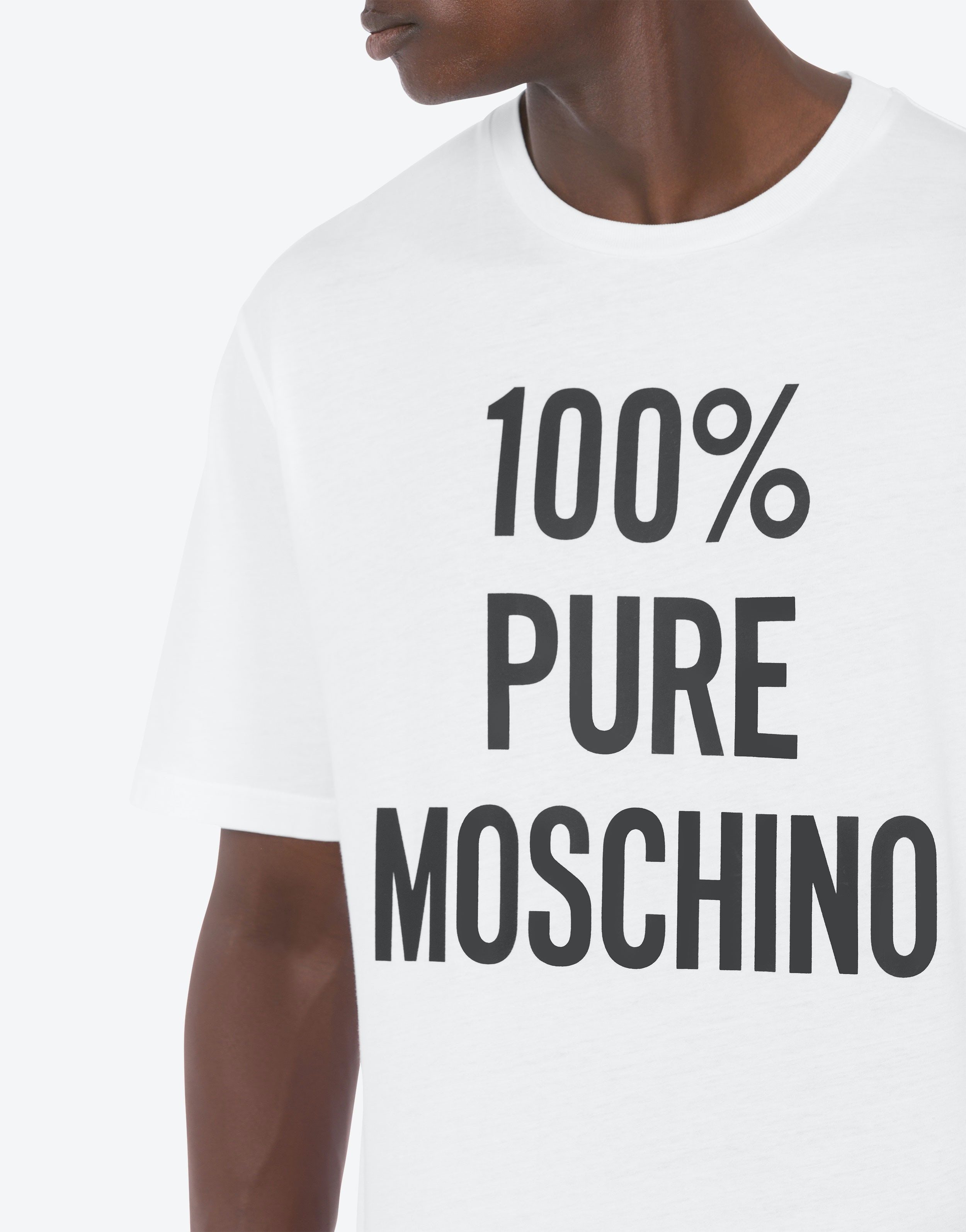 100% PURE MOSCHINO ORGANIC JERSEY T-SHIRT - 3