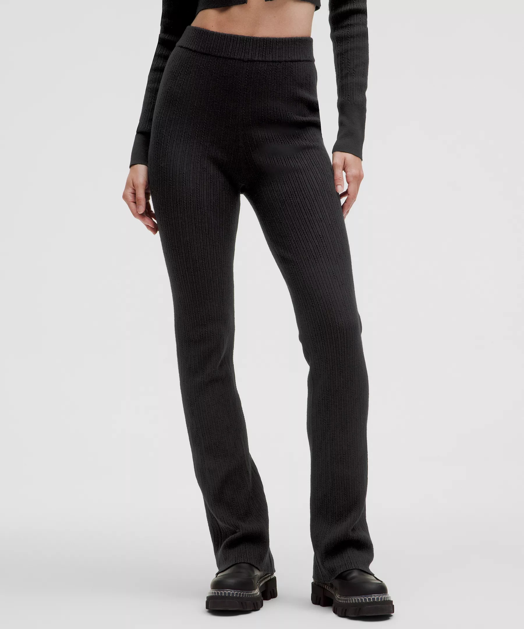 Ribbed Merino Wool-Blend Pant - 1