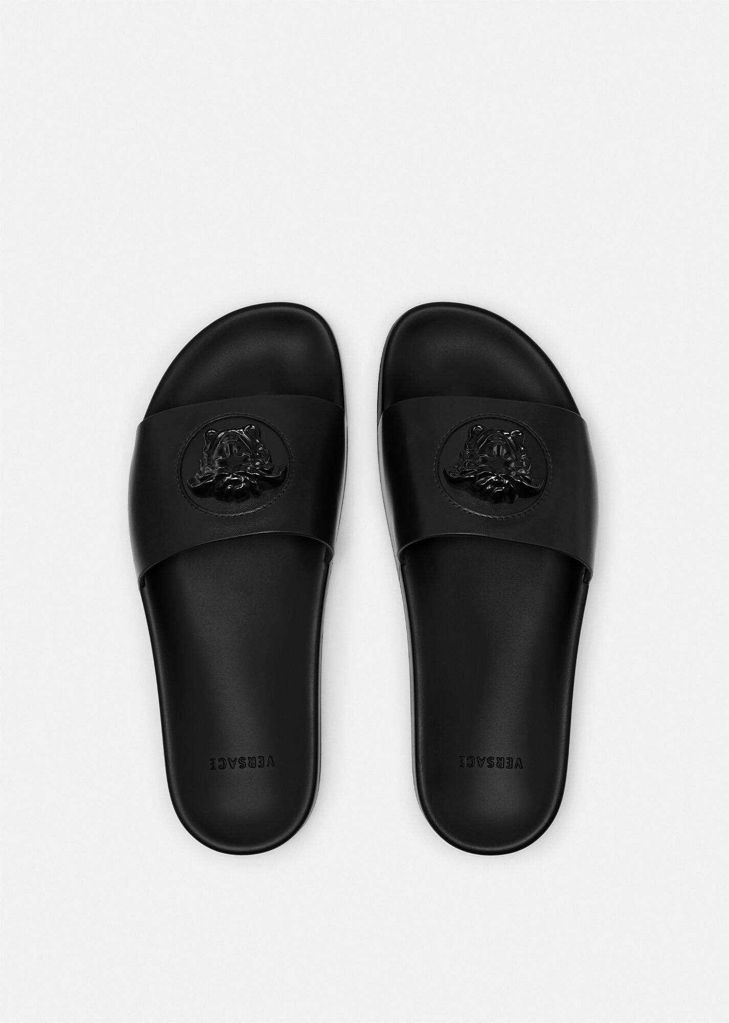 La Medusa Leather Slides - 3