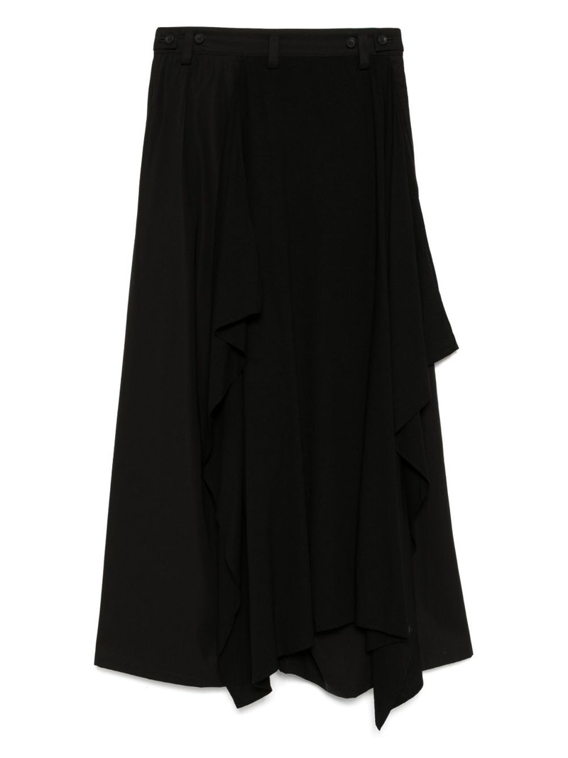 Yohji Yamamoto draped cotton trousers outlook