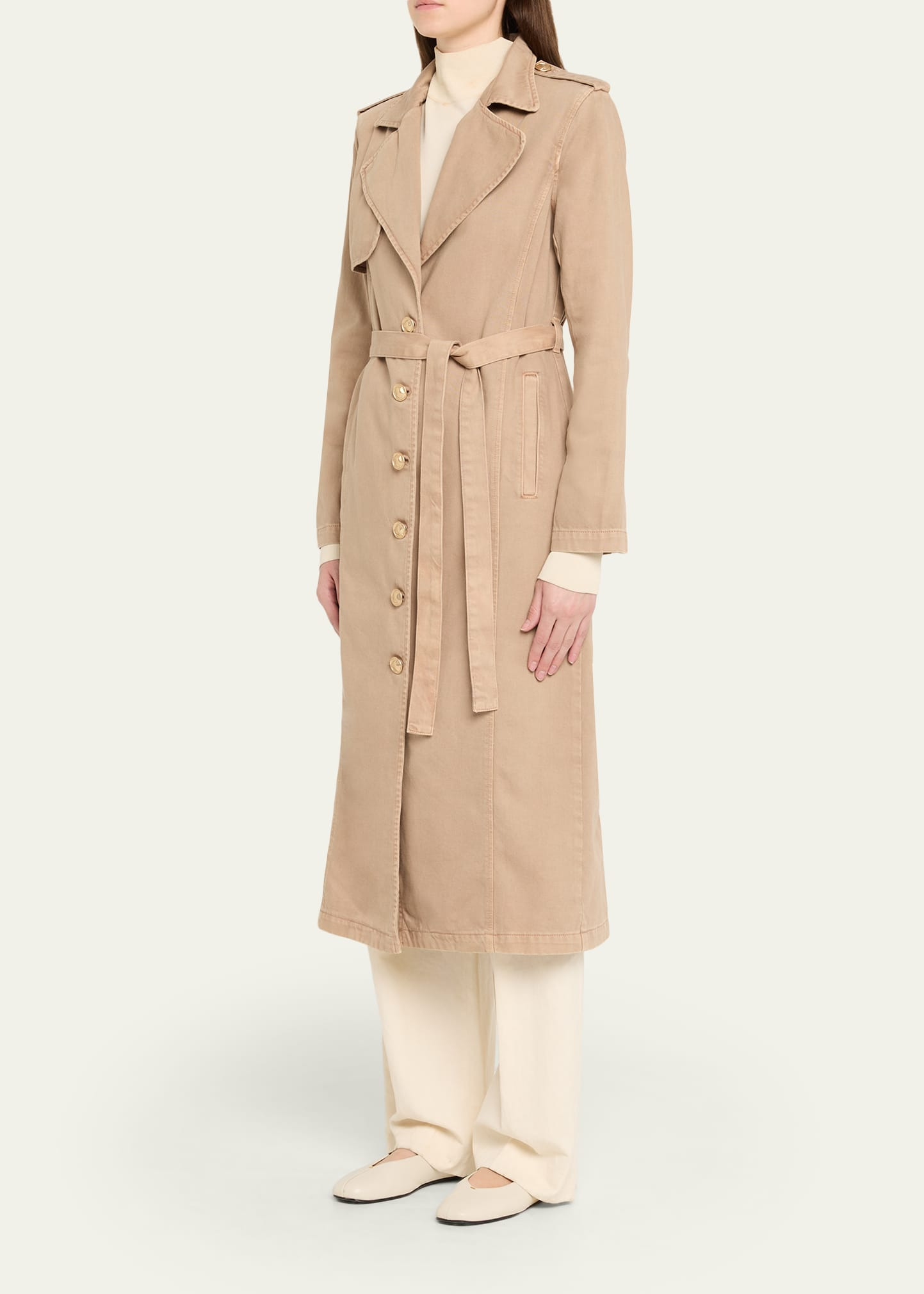 Zavia Denim Trench Coat - 4