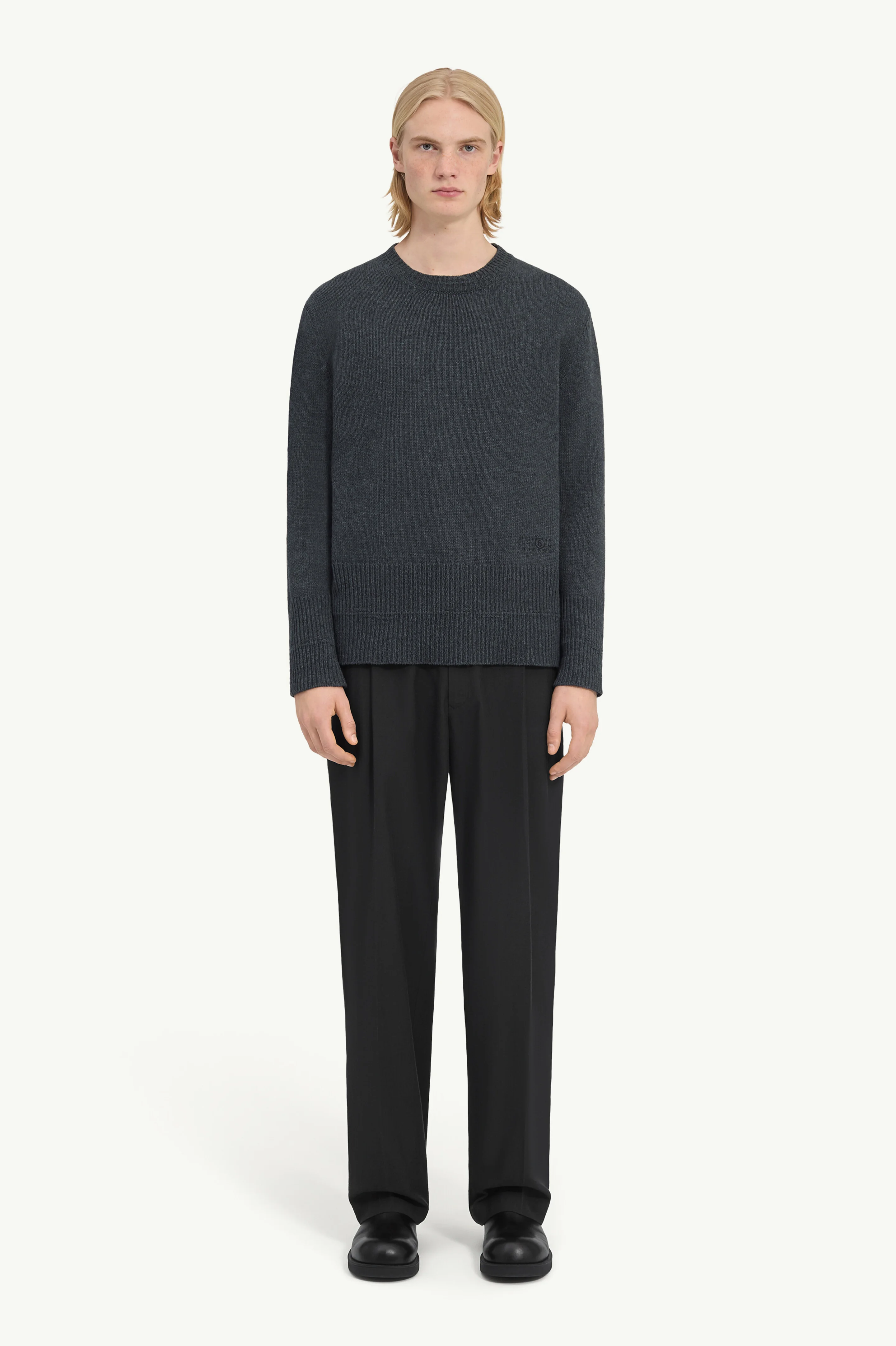 Wool crew neck jumper - 1