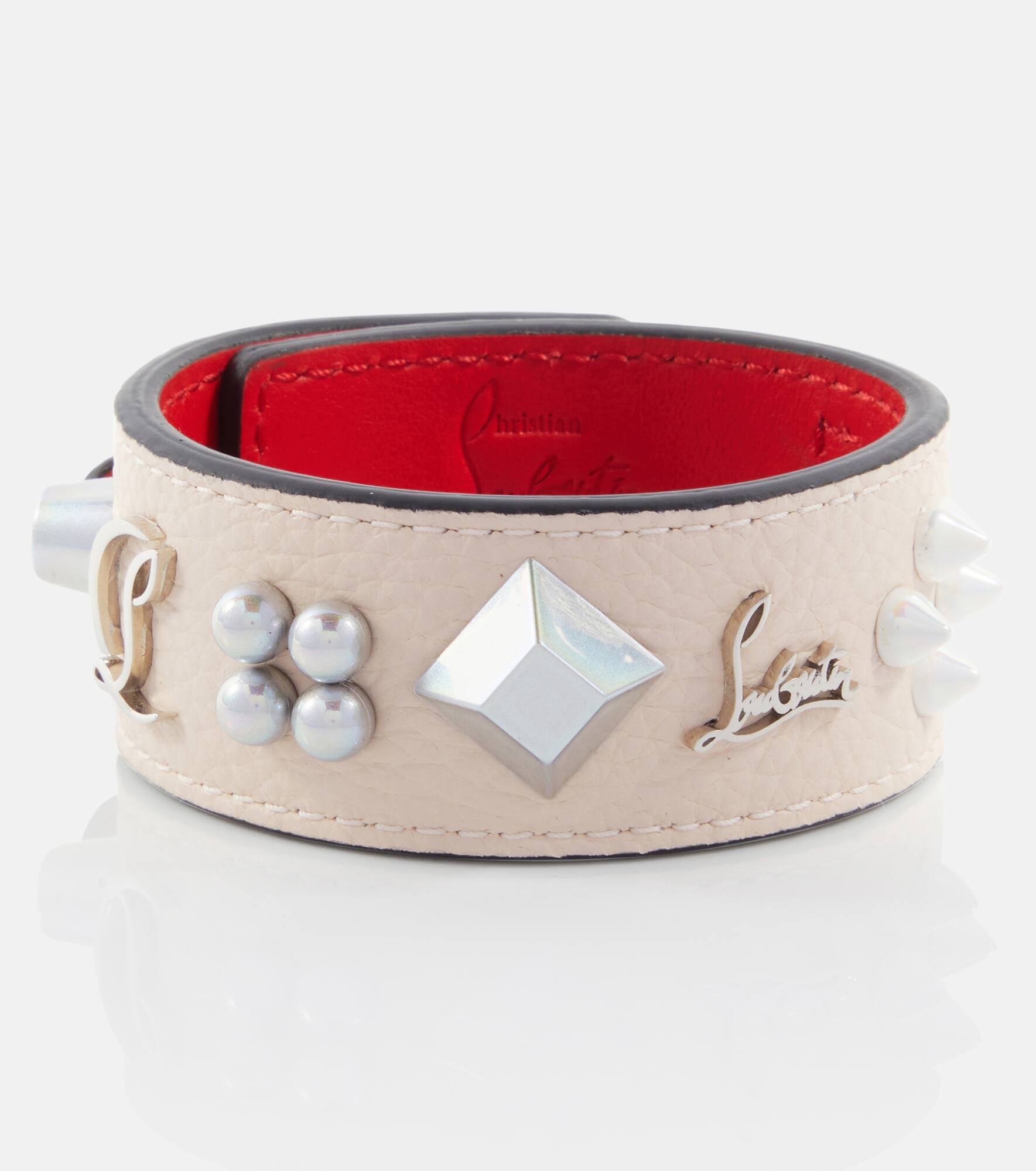 Paloma embellished leather bracelet - 1