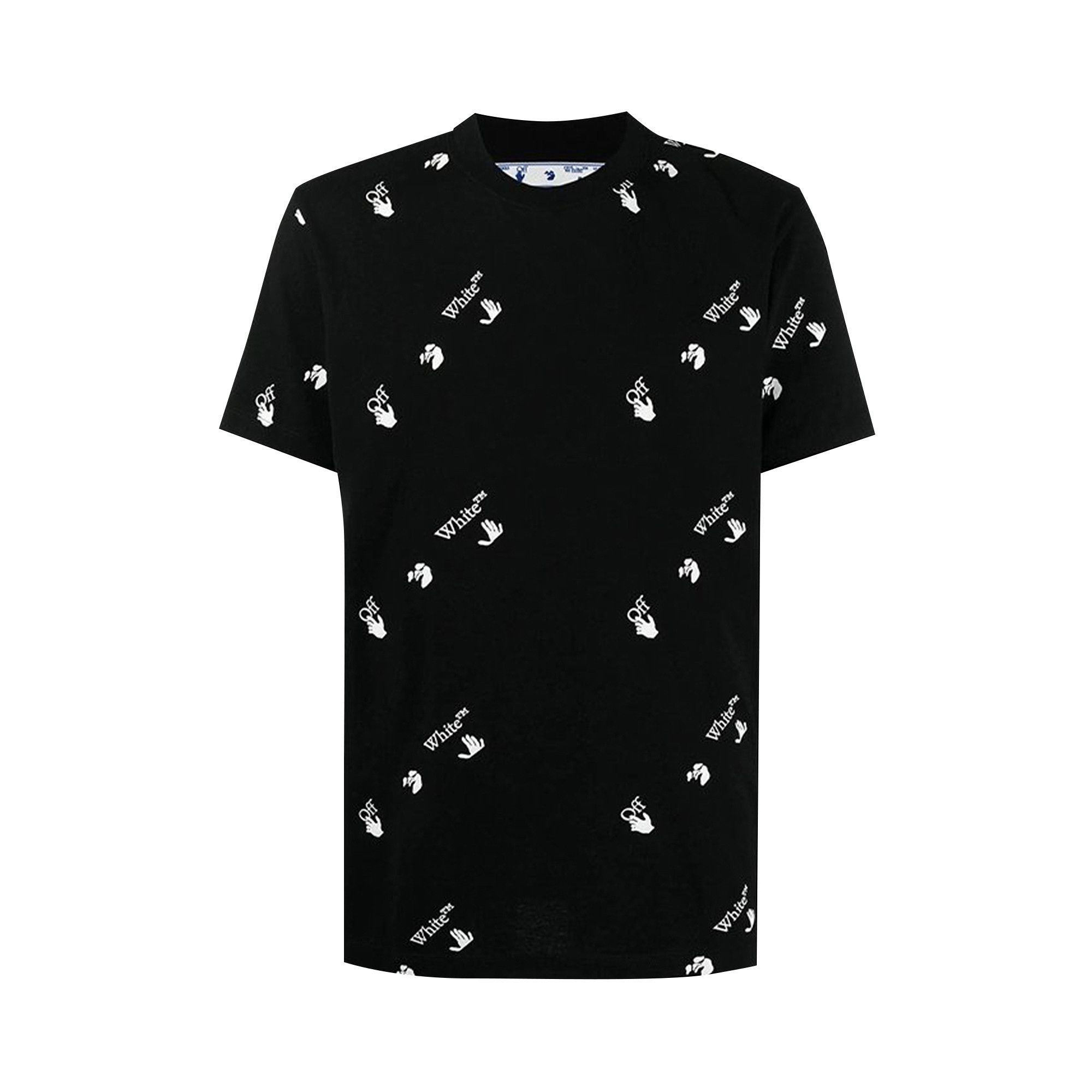 Off-White Allover Logo Short-Sleeve Tee 'Black/White' - 1