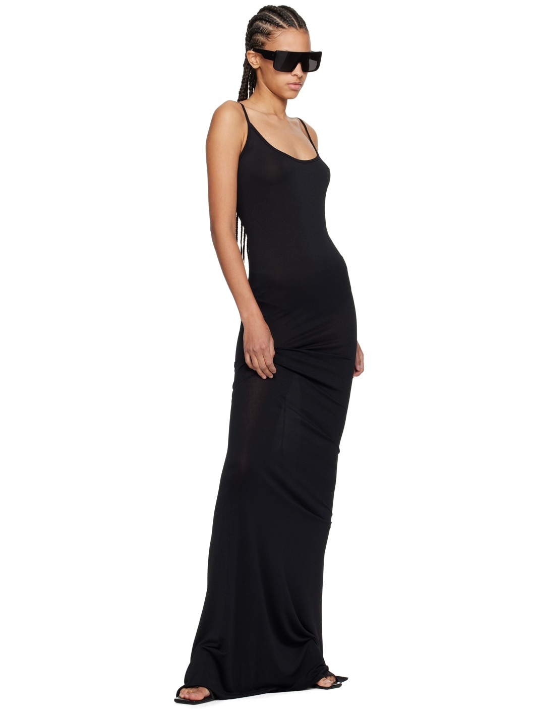 Black Slip Maxi Dress - 4