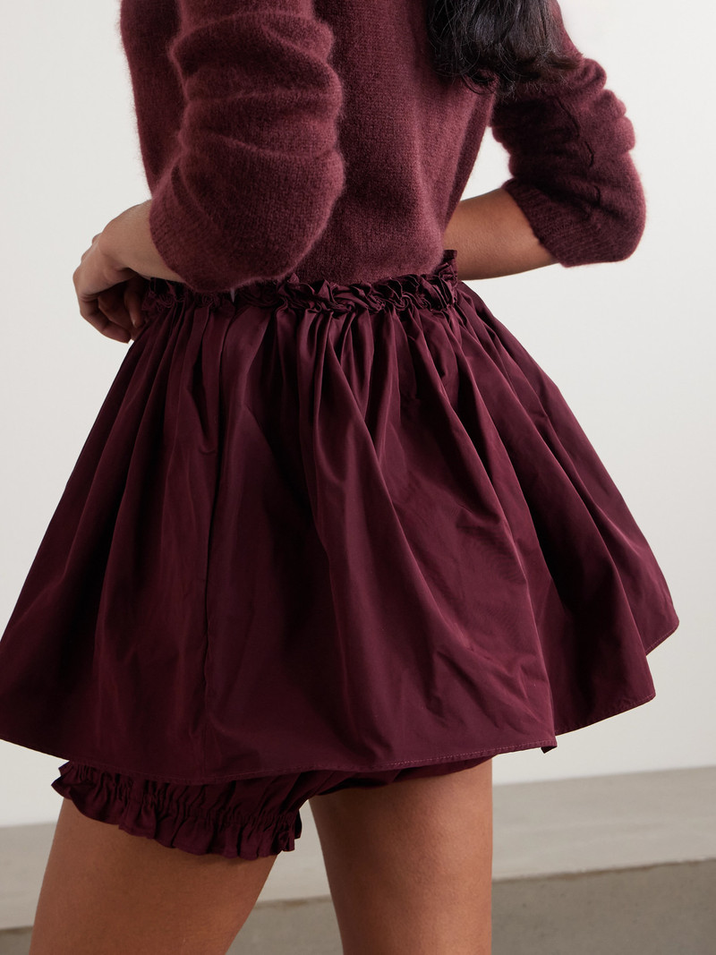 Gathered Taffeta Mini Skirt 3
