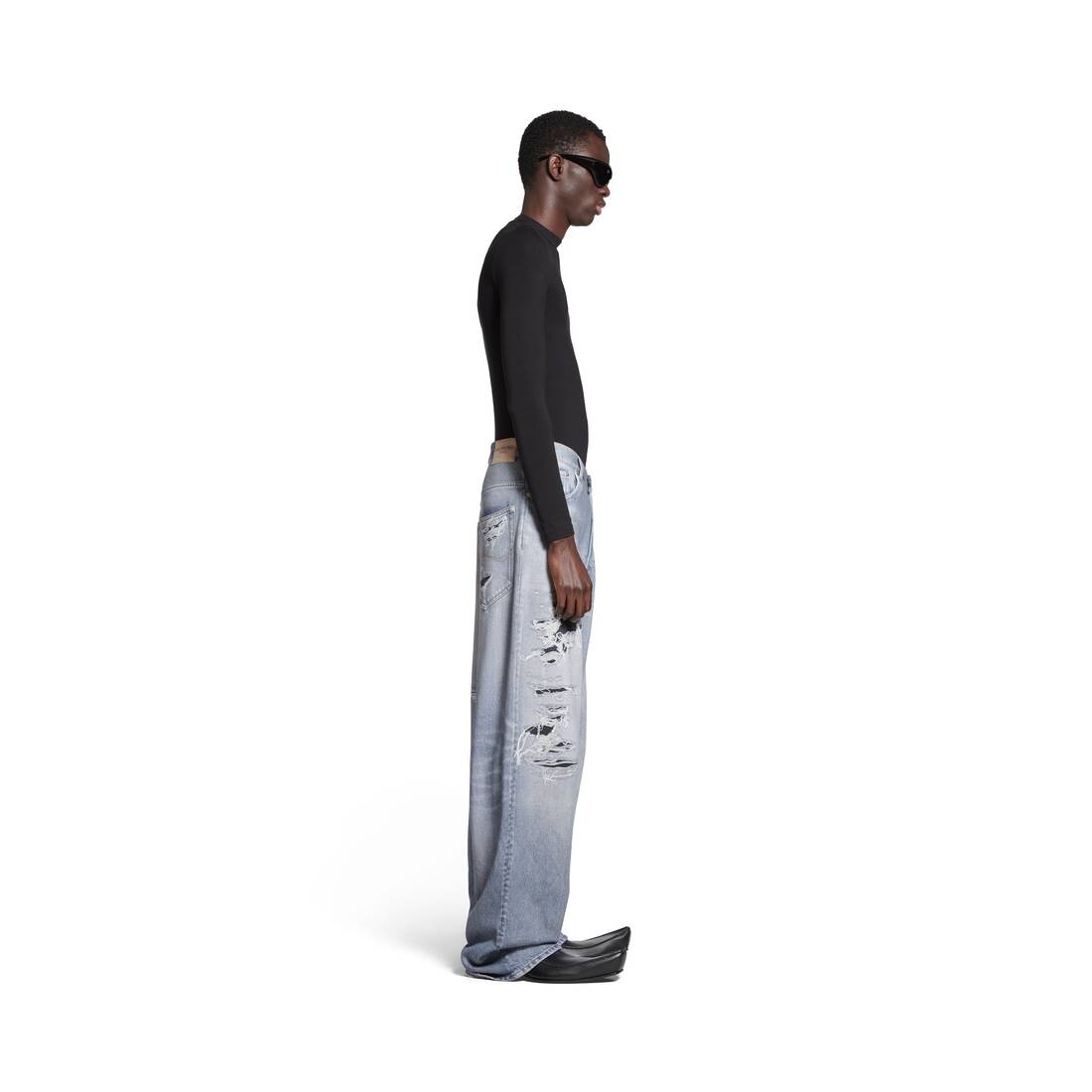 Trompe L'œil Pants in Blue - 3