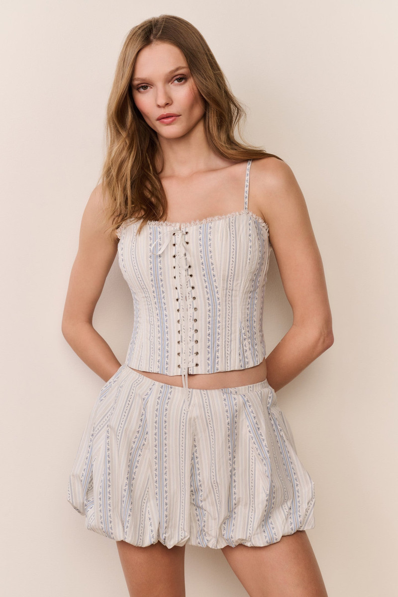 LoveShackFancy Georgeanne Cotton Mini Bubble Skirt outlook