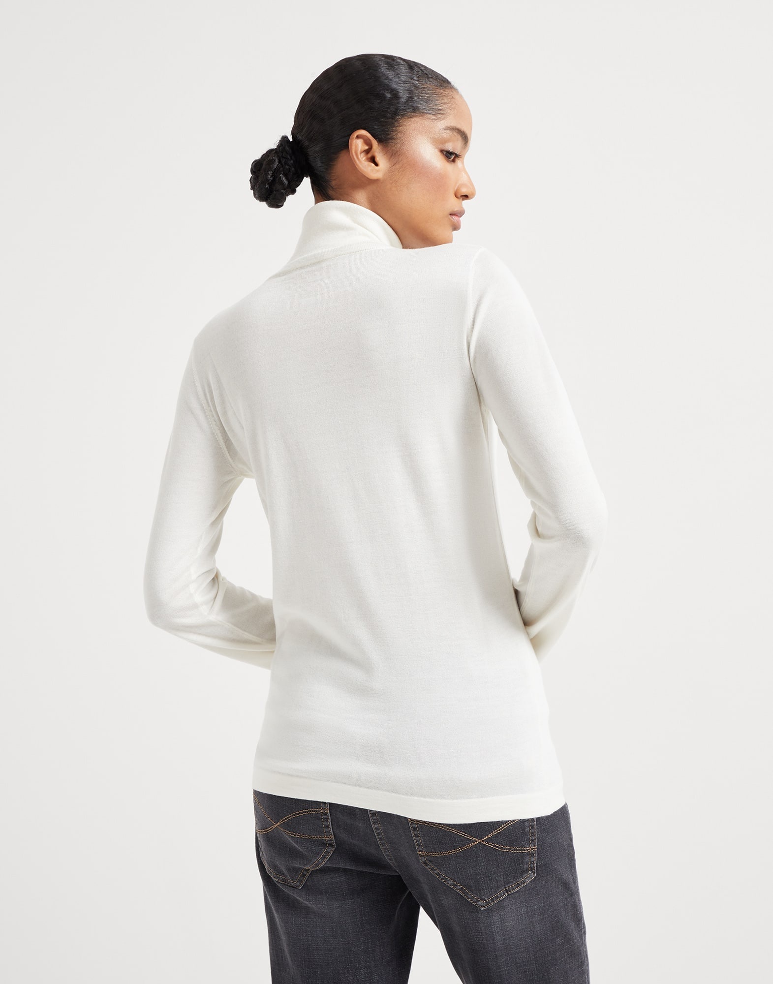 Cashmere and silk lightweight turtleneck sweater - 2