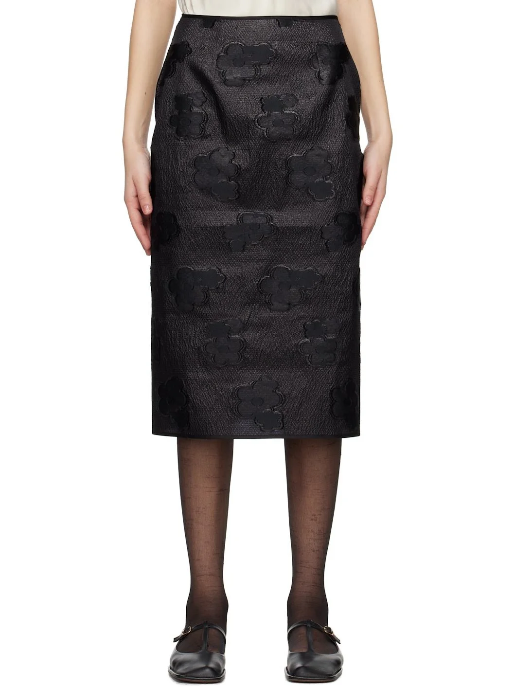 Black Allegra Midi Skirt - 1