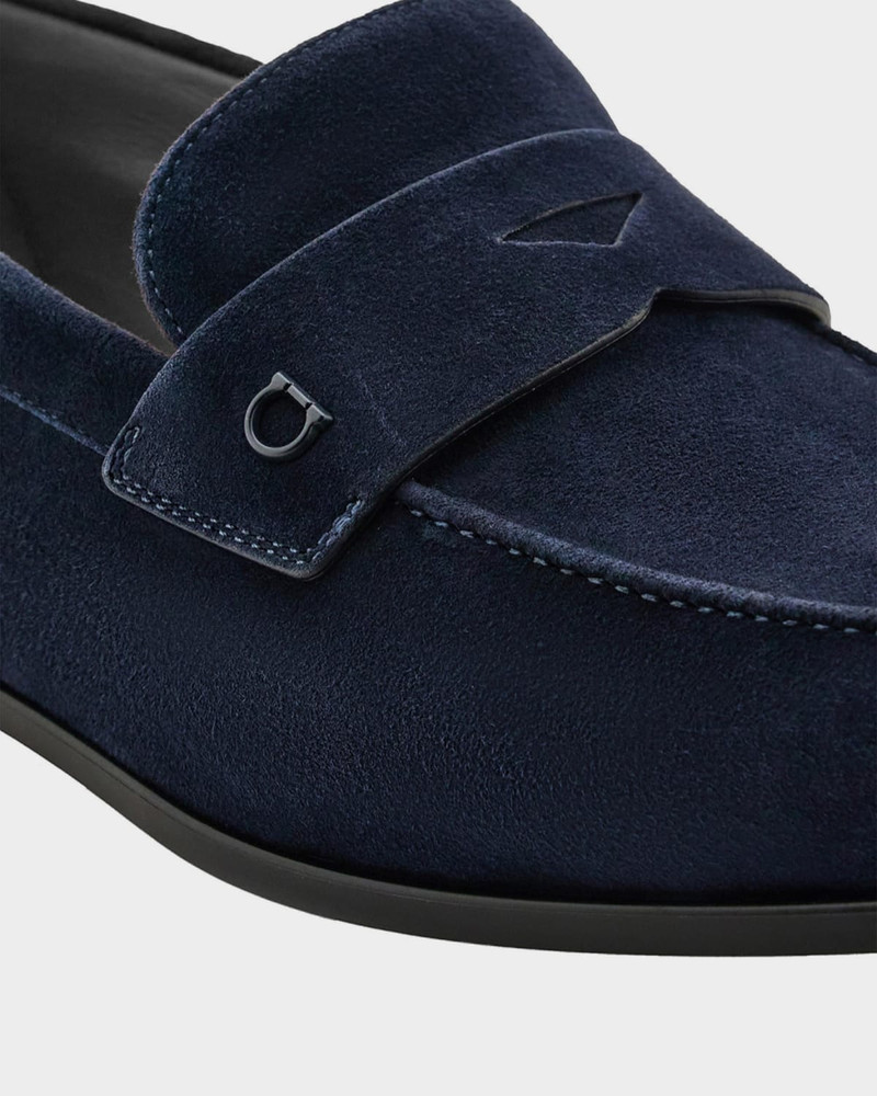 FERRAGAMO Men & apos;s Tiberio Suede Penny Loafers outlook
