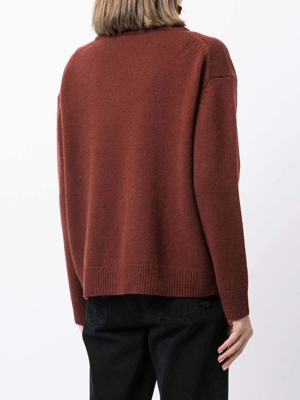 ribbed-knit buttoned-up cardigan - 4