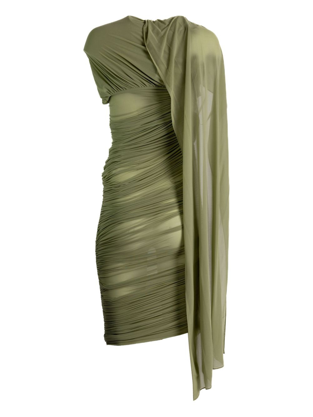 draped midi dress - 3