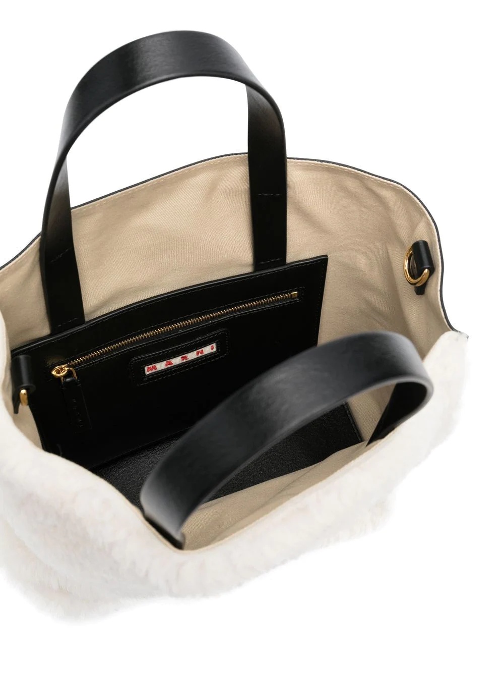 Museo shearling tote bag - 6