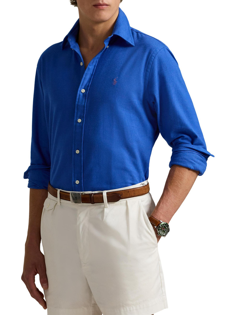 Men's Classic Fit Performance Twill Shirt - Dockside Blue Heather 3