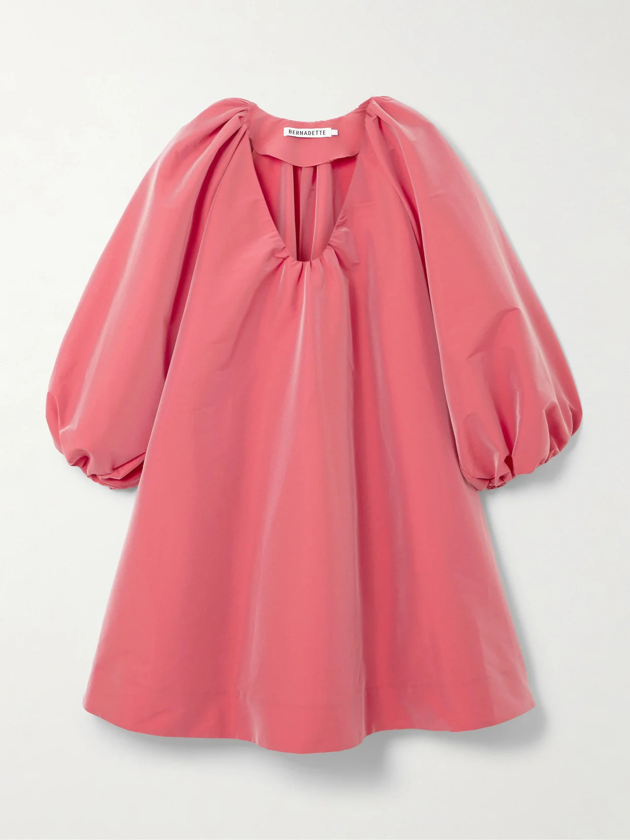 George Gathered Taffeta Mini Dress - 1