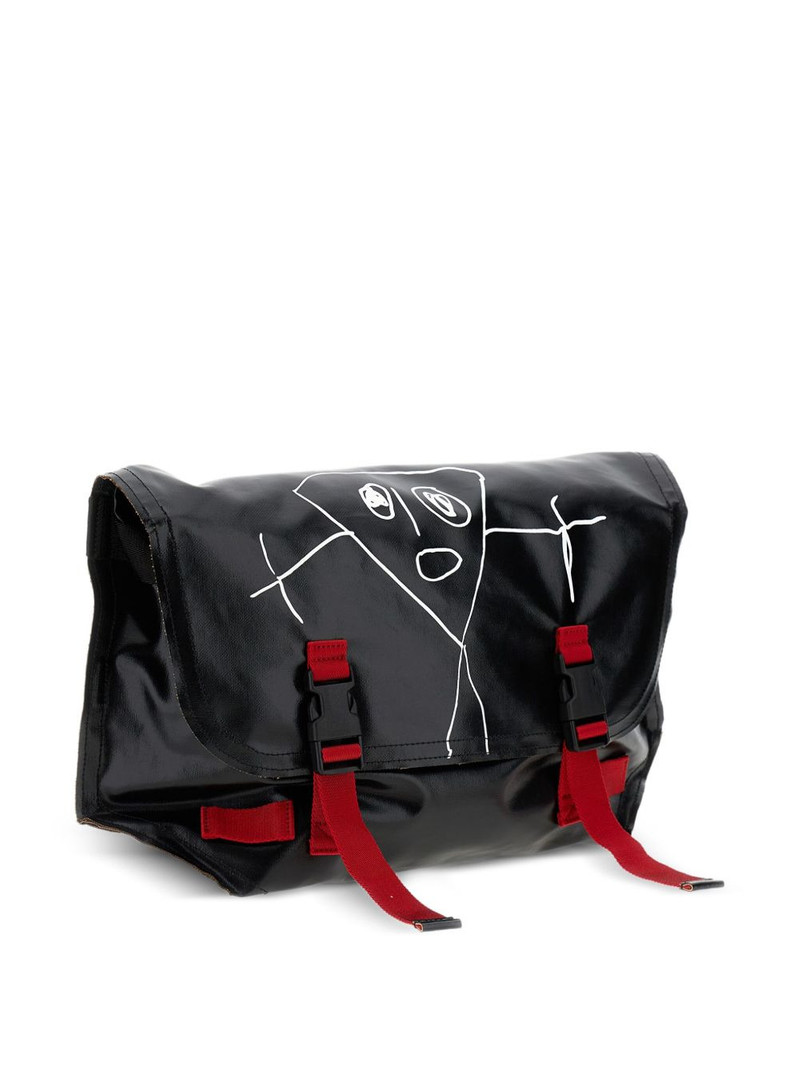 doodle-print buckle shoulder bag 3