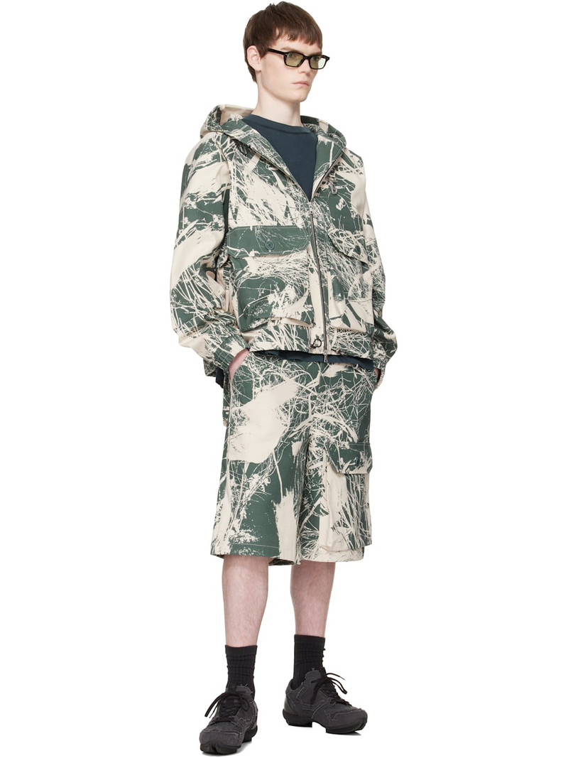 REESE COOPER® Khaki & Off-White Duck Canvas Hooded Cargo Jacket outlook