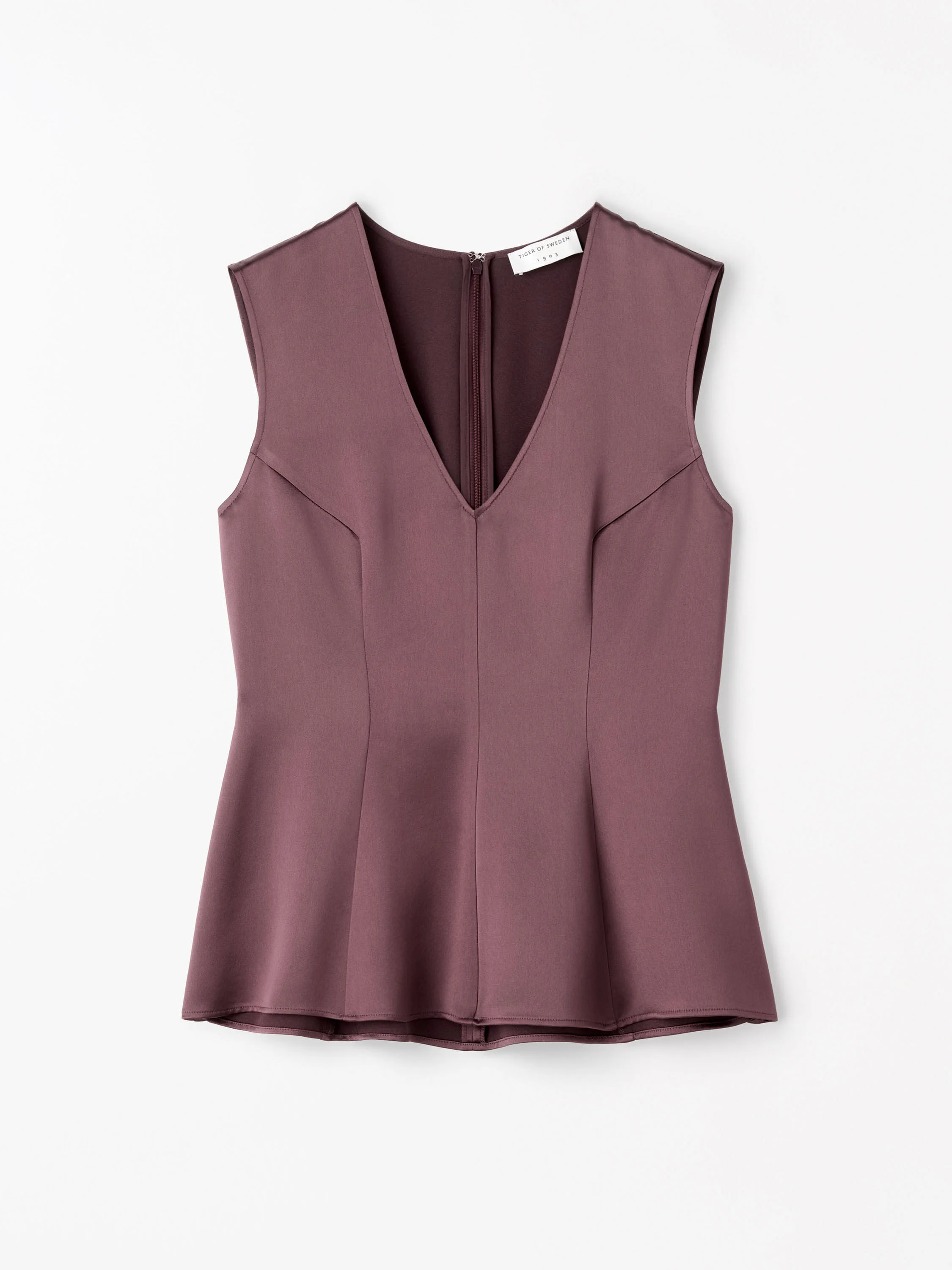 Hilja Peplum Satin Top - 1
