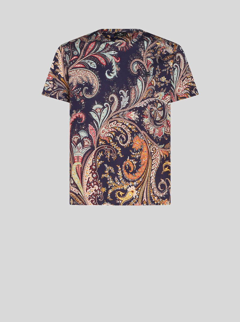PAISLEY-PRINT T-SHIRT WITH LOGO 1
