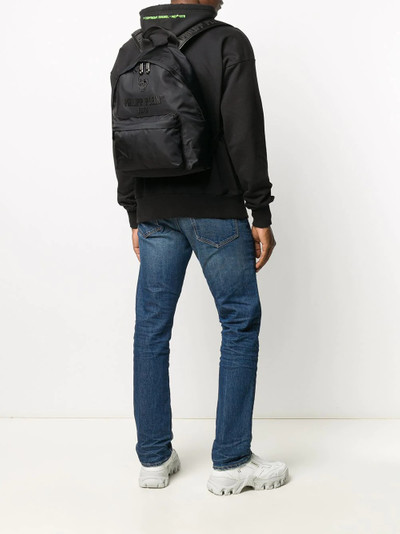 PHILIPP PLEIN logo zipped backpack outlook