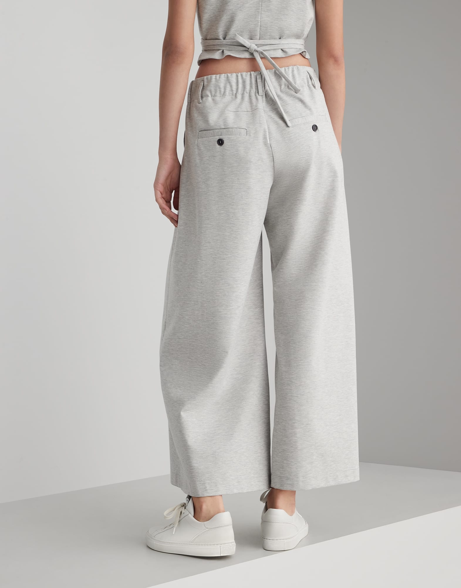 Couture interlock loose cropped trousers - 2
