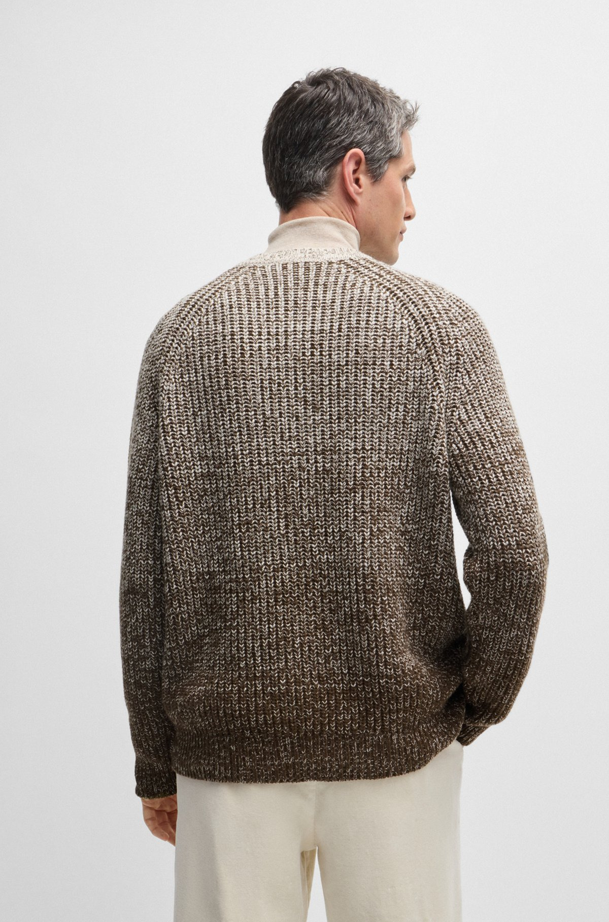 REGULAR-FIT SWEATER WITH DEGRADÉ KNIT - 5