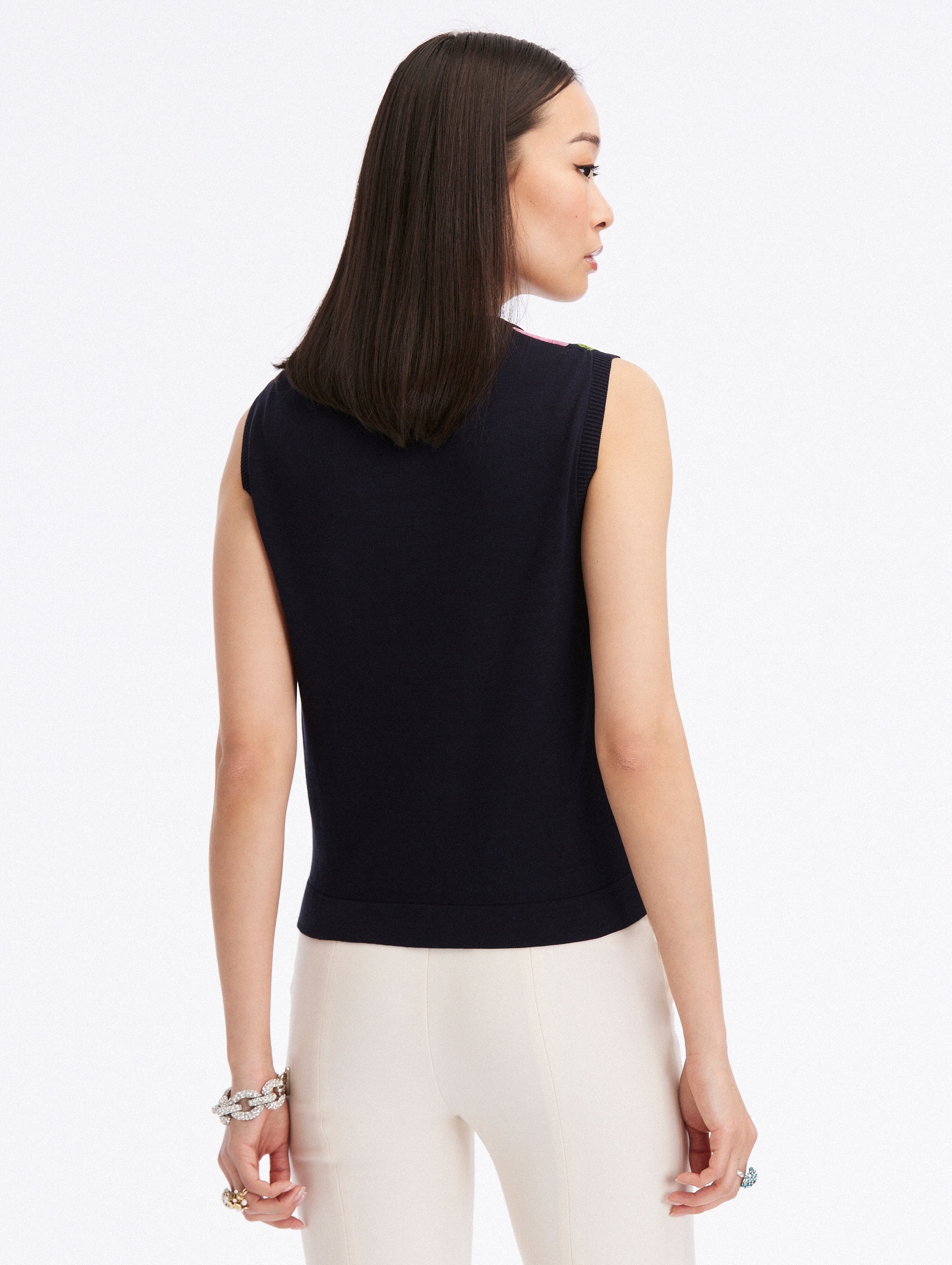 GERANIUM SILK INSET TANK - 3