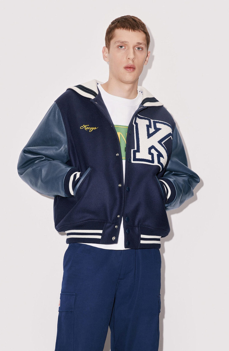 'Sailor Varsity' wool and leather jacket 4