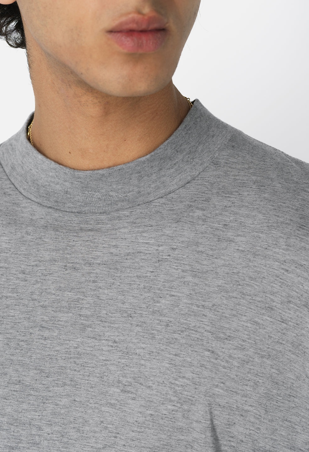 COTTON CASHMERE MOCK NECK - 6