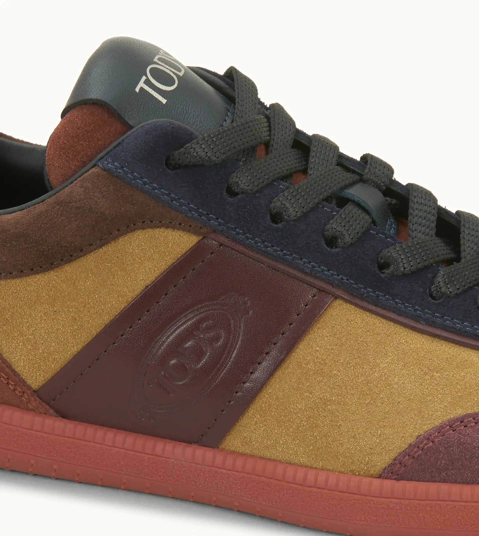 TOD'S TABS SNEAKERS IN SUEDE - BROWN, YELLOW, ORANGE - 6