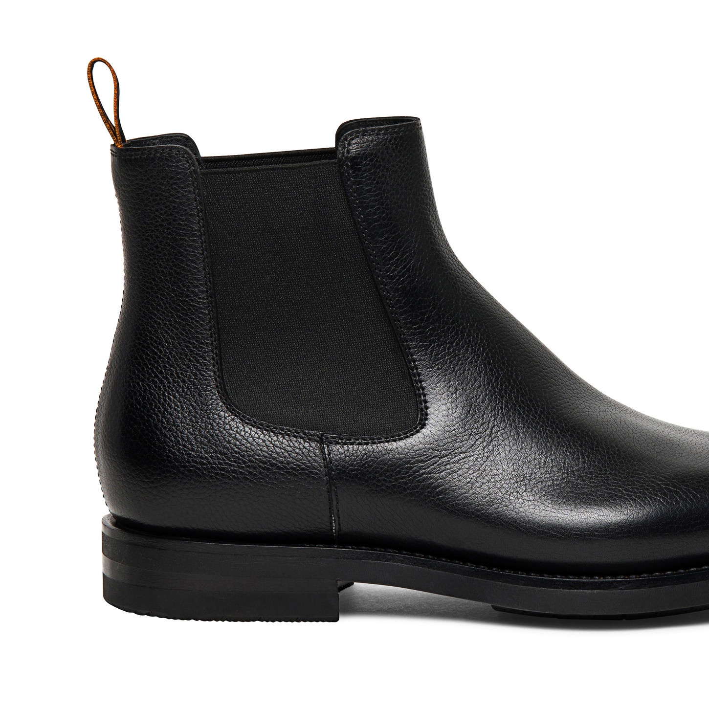 Men’s polished black leather Chelsea boot - 6
