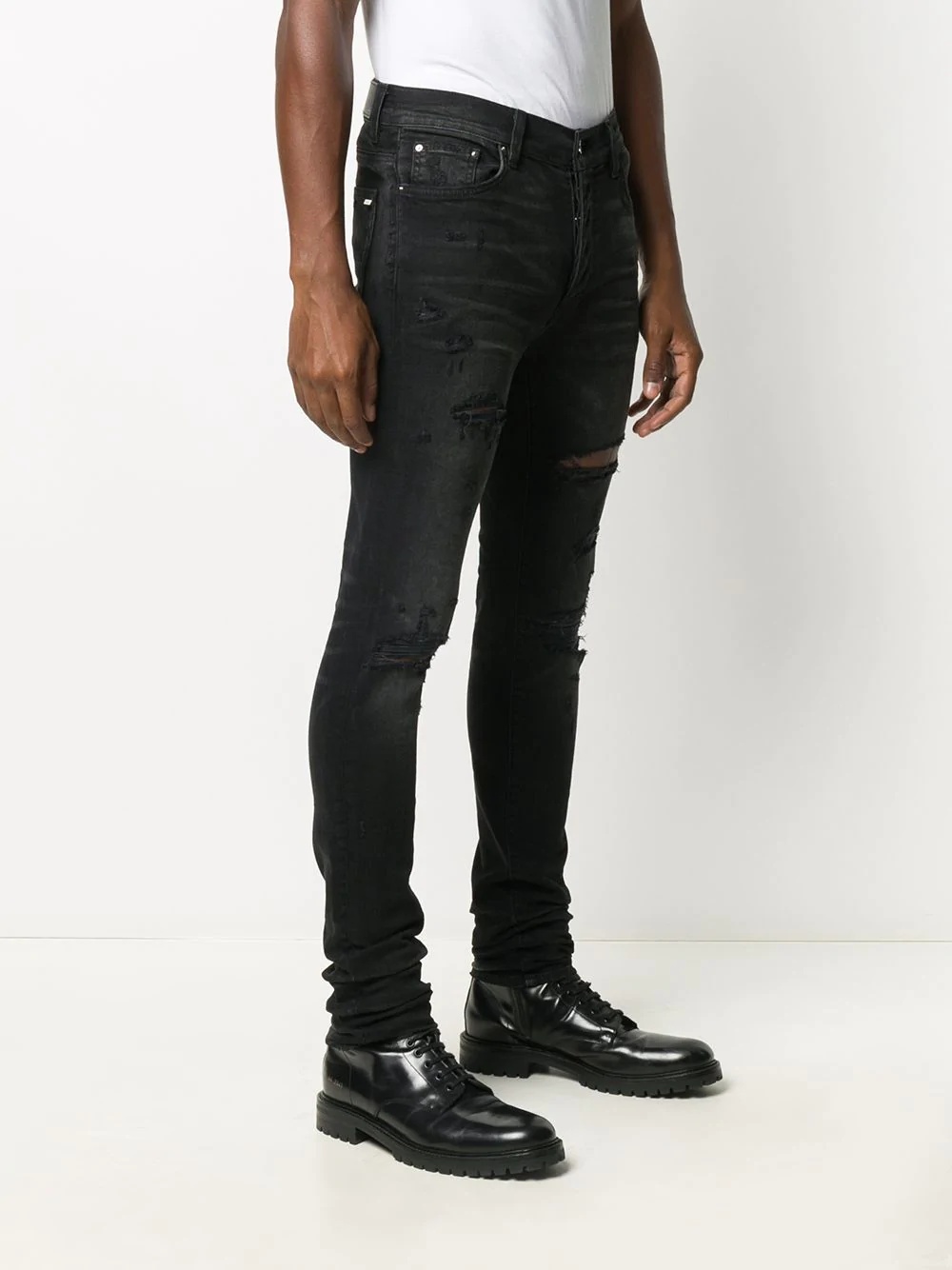 distressed skinny jeans - 3