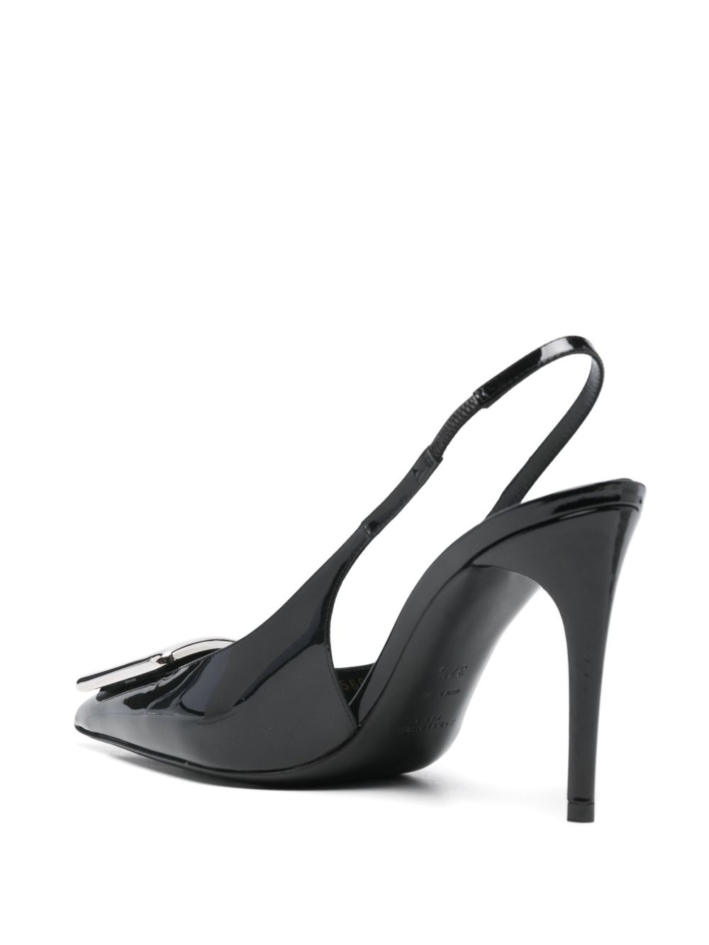 Avenue 95mm patent-finish pumps - 3