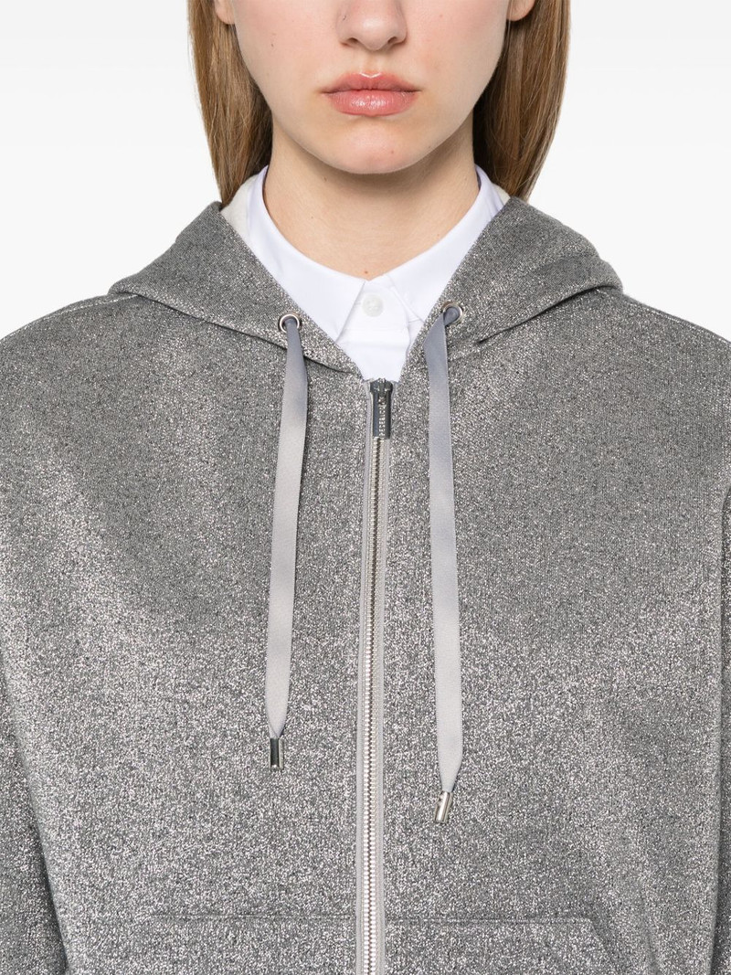 metallic-effect hoodie 5