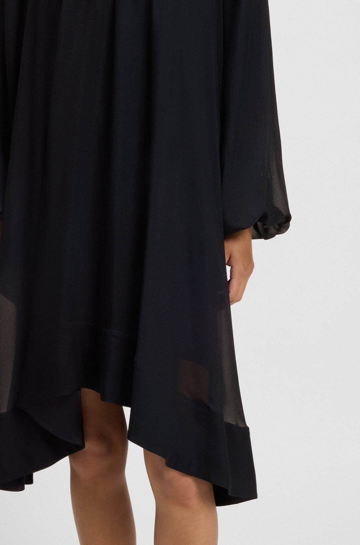 TWO-LAYERED REGULAR-FIT DRESS IN SILK CHIFFON - 6