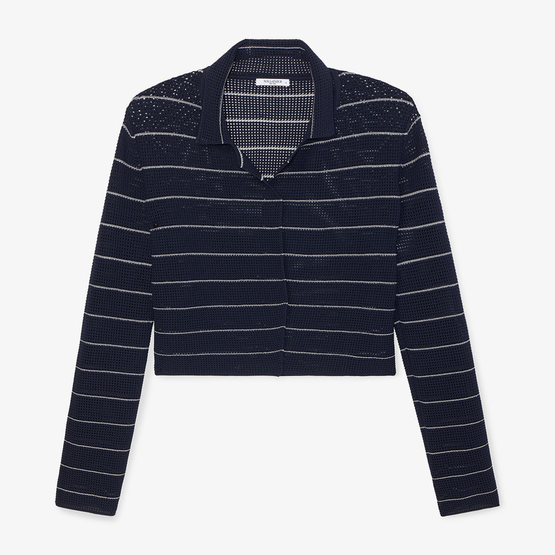 Jolie Lapel Jardigan - Dot Jardigan Knit 1