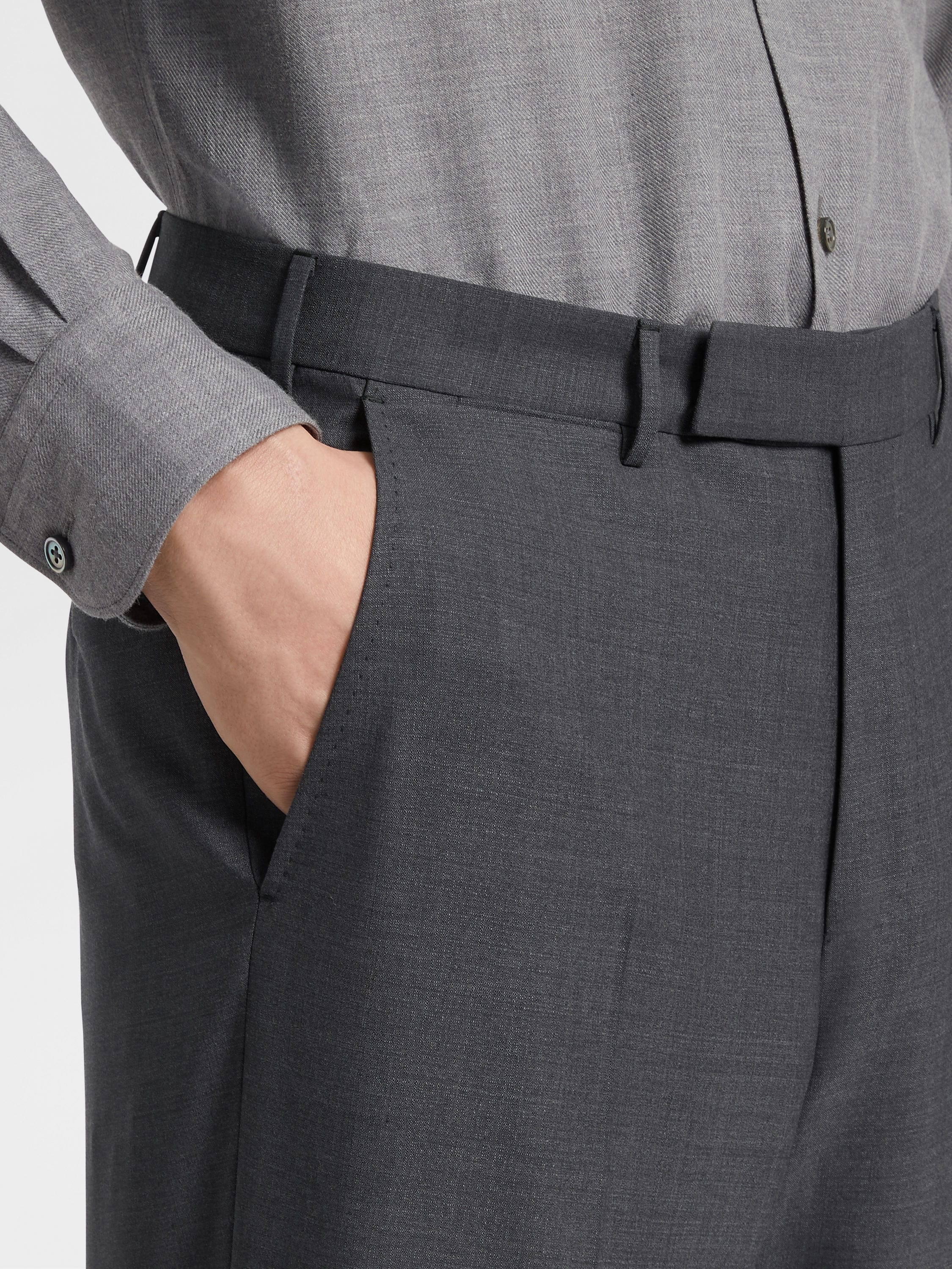 DARK GREY HIGH PERFORMANCE™ WOOL PANTS - 4