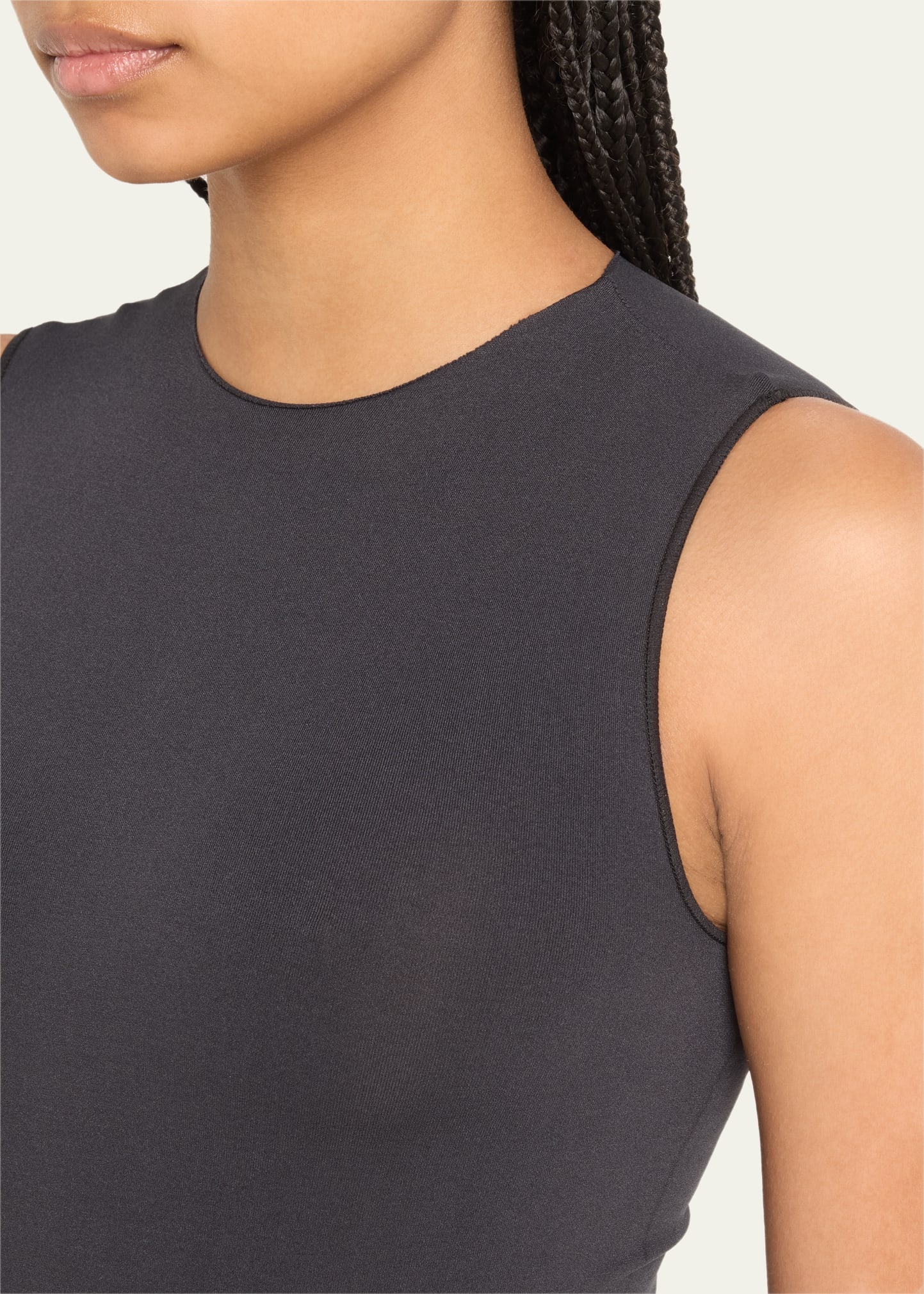 Essential Sleeveless Crewneck Thong Bodysuit - 4