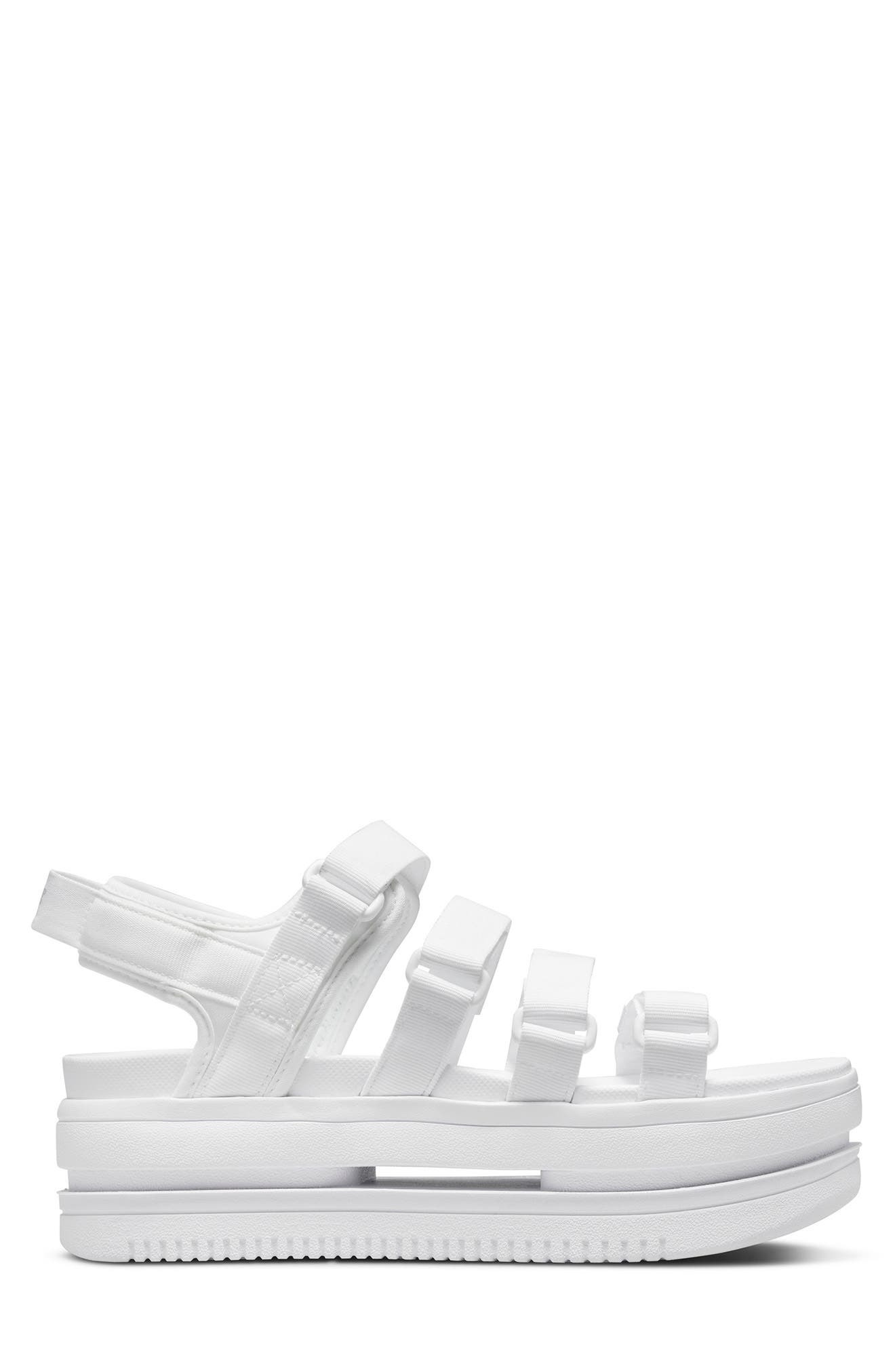 Nike Icon Classic Platform Sandal in White/Pure Platinum/White at Nordstrom - 2