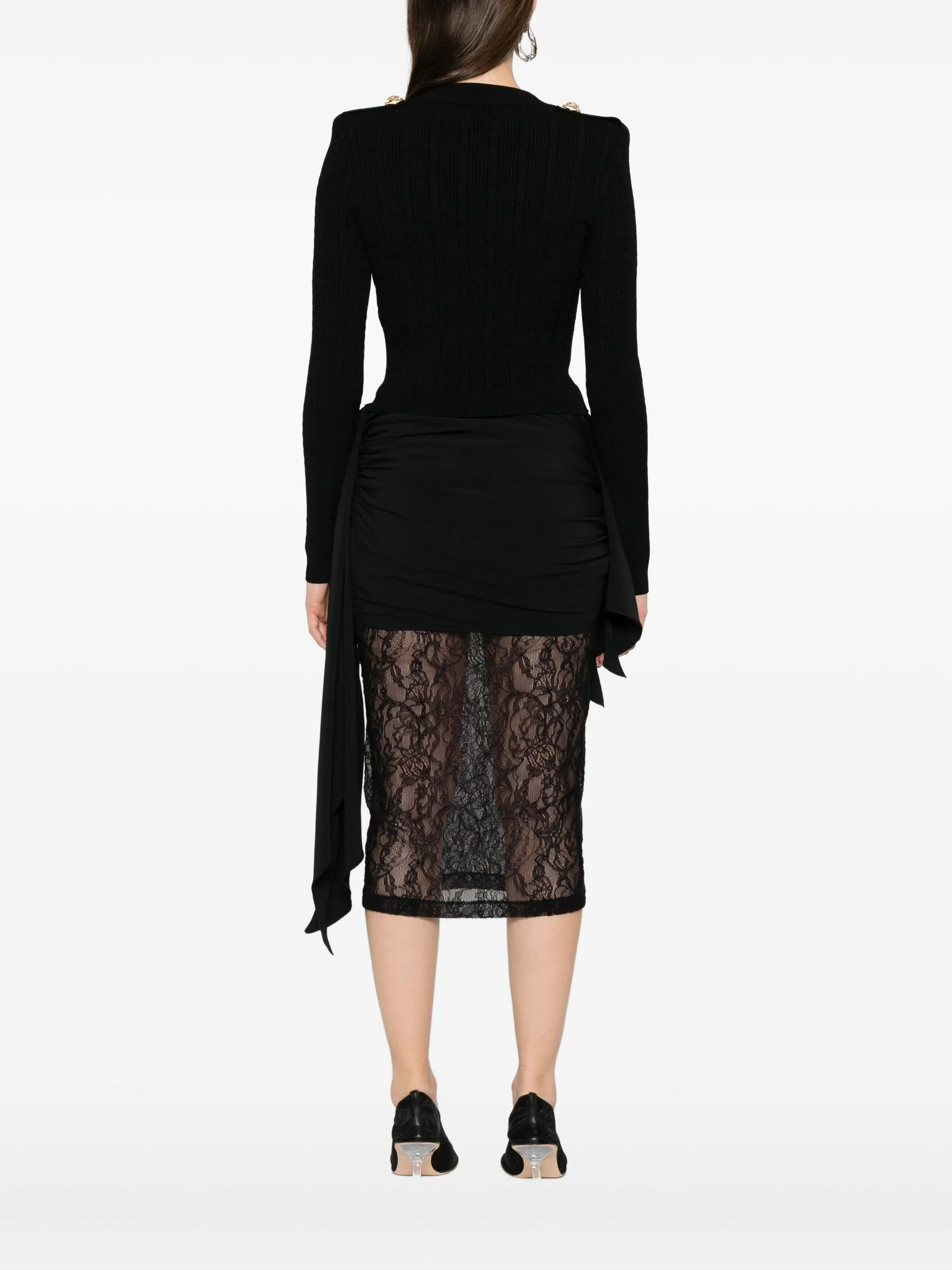 Balmain Ribbed Button-up Cardigan - 2