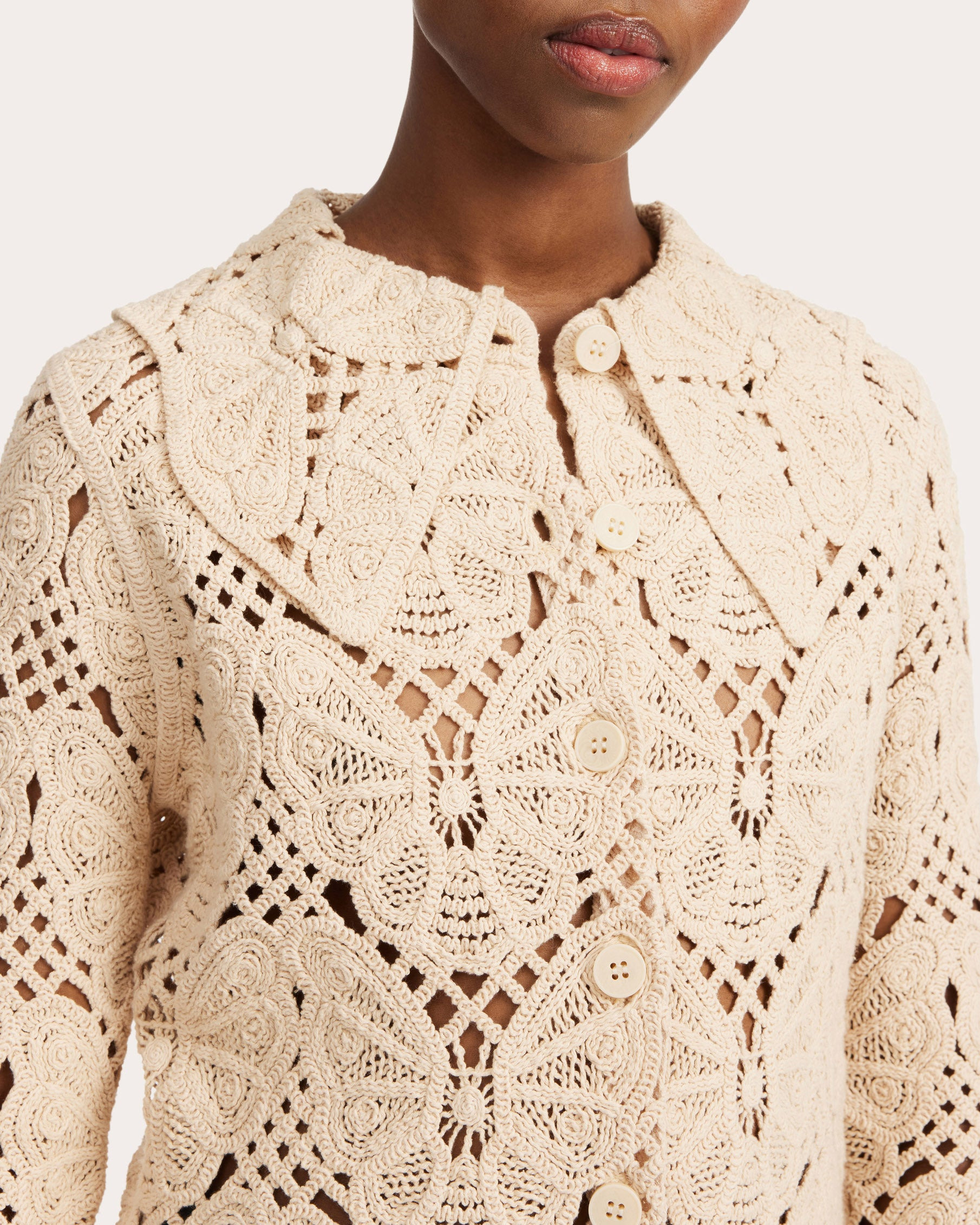 Gwenevere Cotton-Crochet Shirt - 3