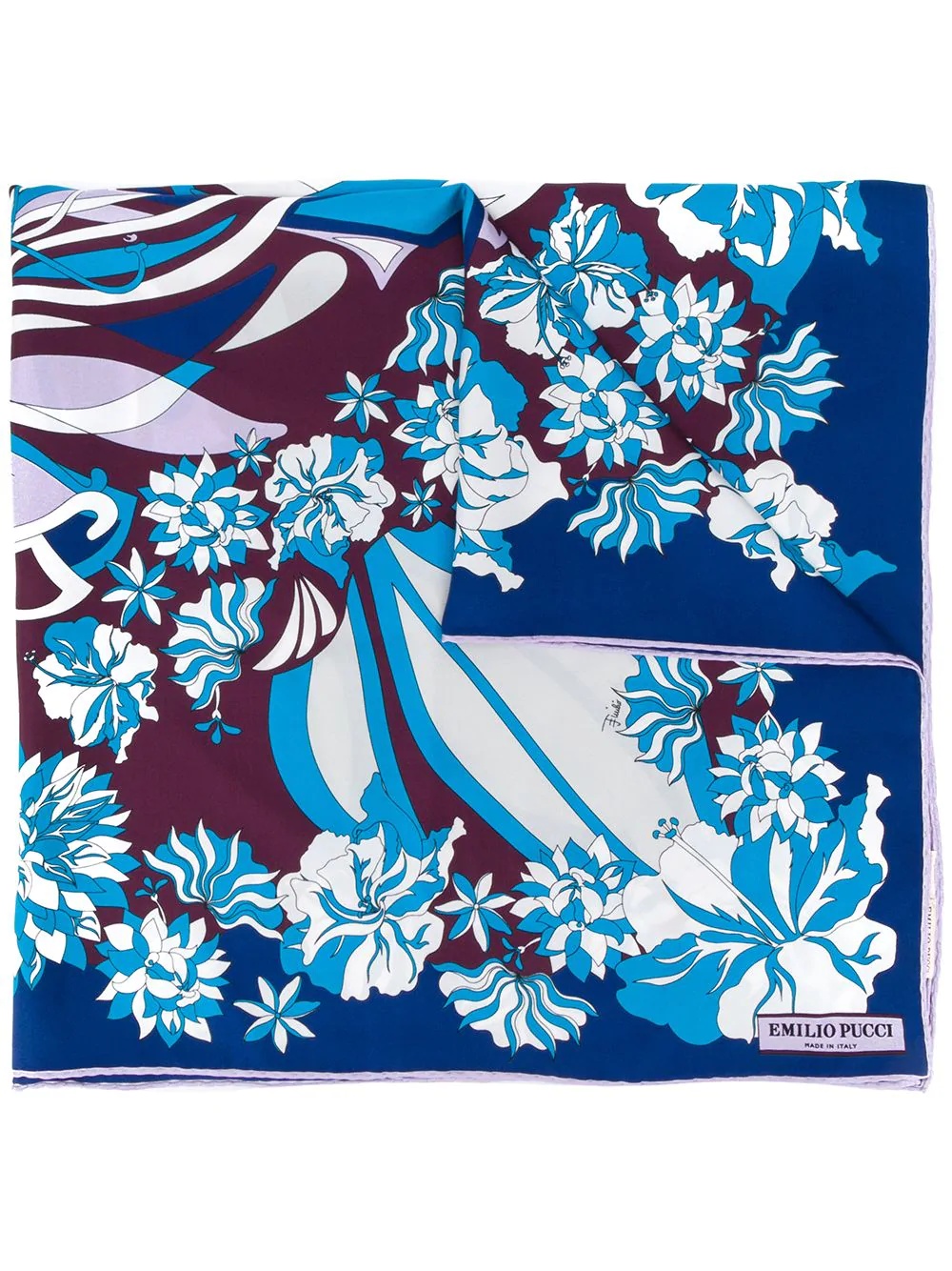 printed silk scarf - 1