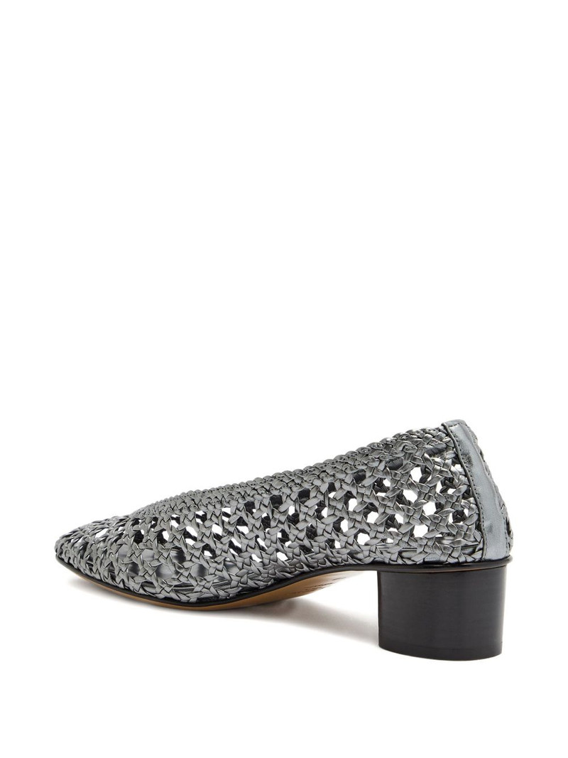 LE MONDE BÉRYL 40mm woven-leather pumps outlook