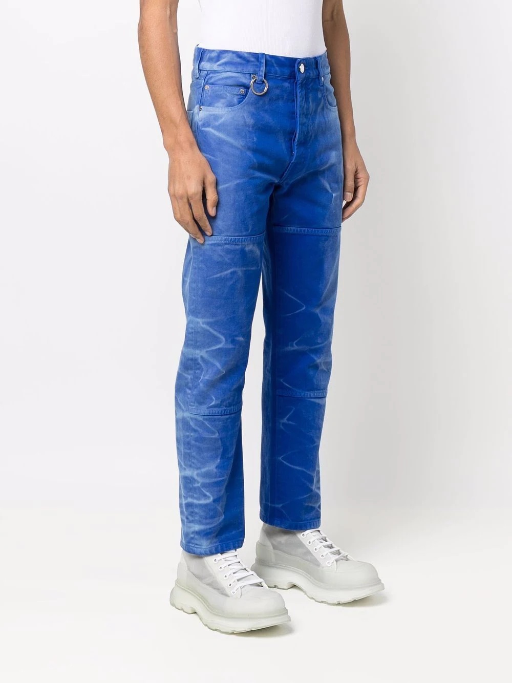 washed-effect straight-leg jeans - 3