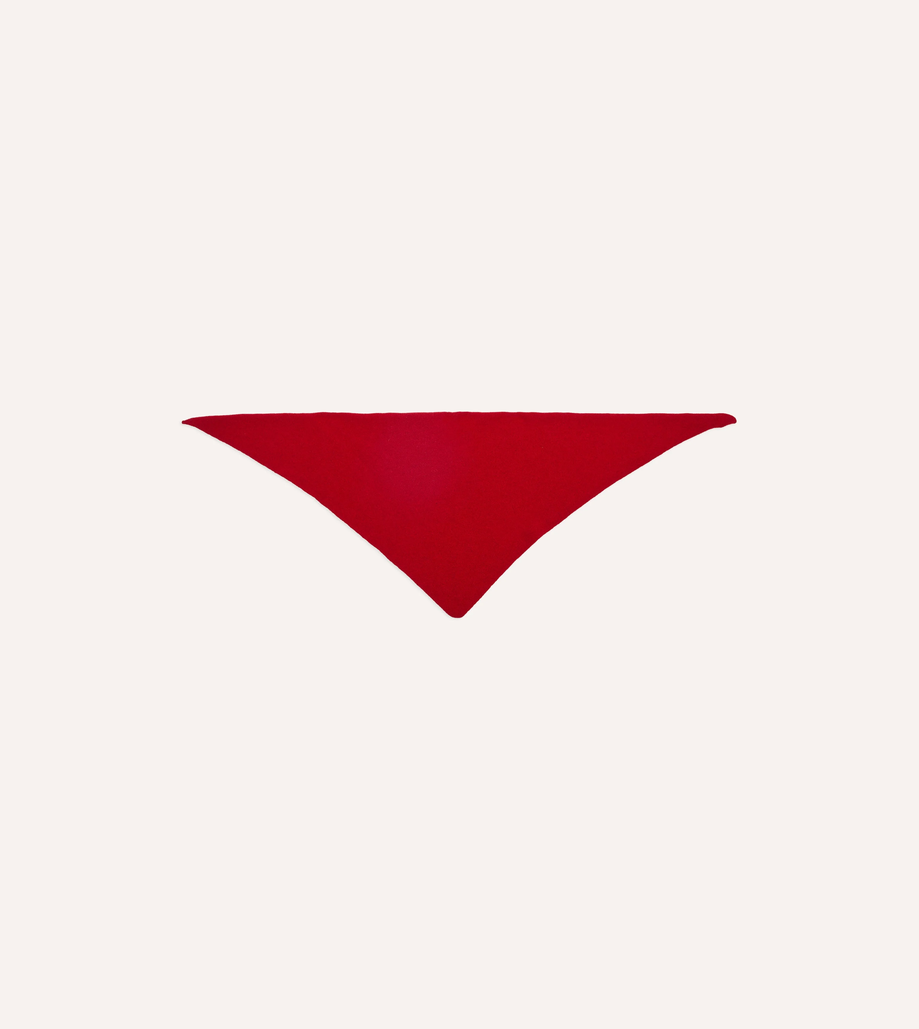 Red Lambswool Triangle Neck Scarf - 1