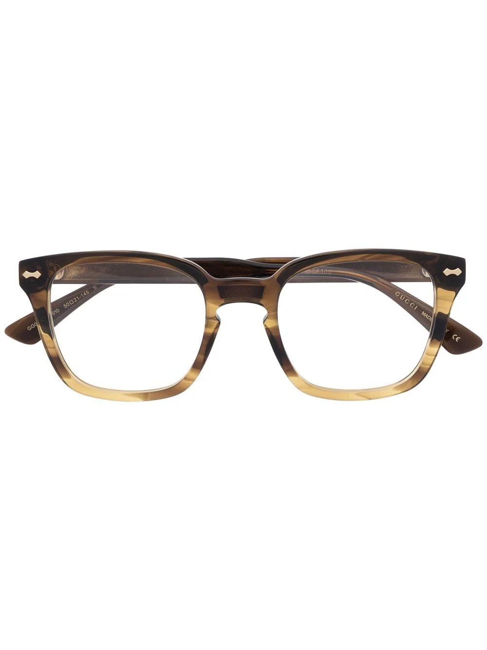 tortoiseshell-effect square glasses - 1