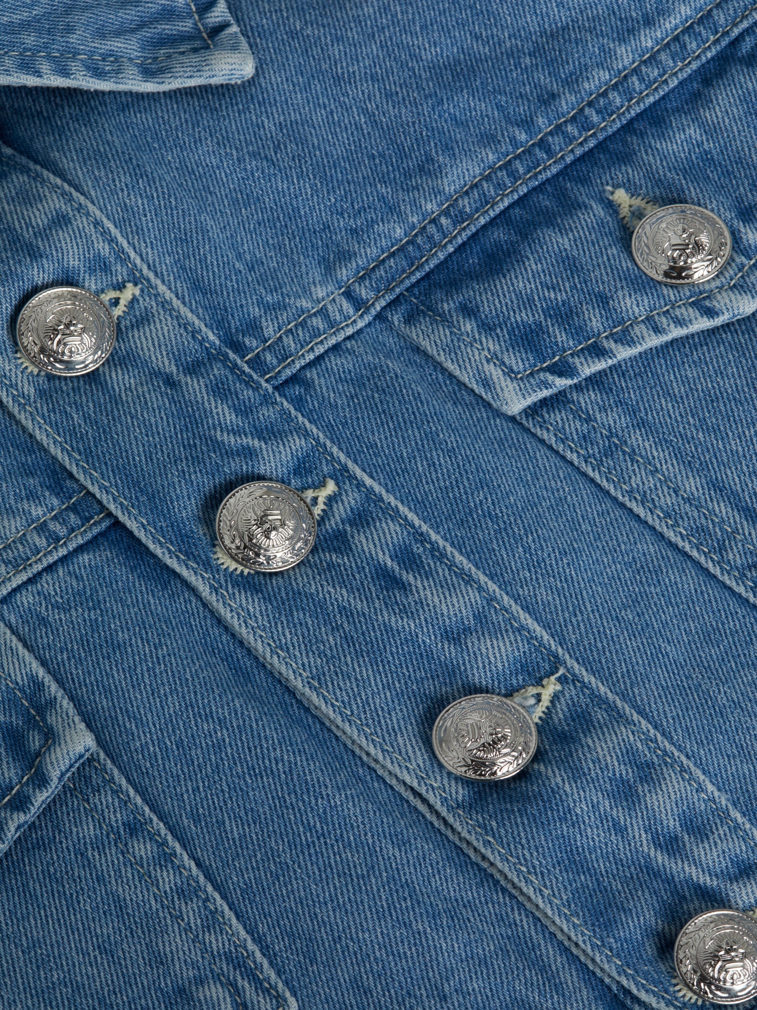 Genevie Cropped Denim Jacket - 8