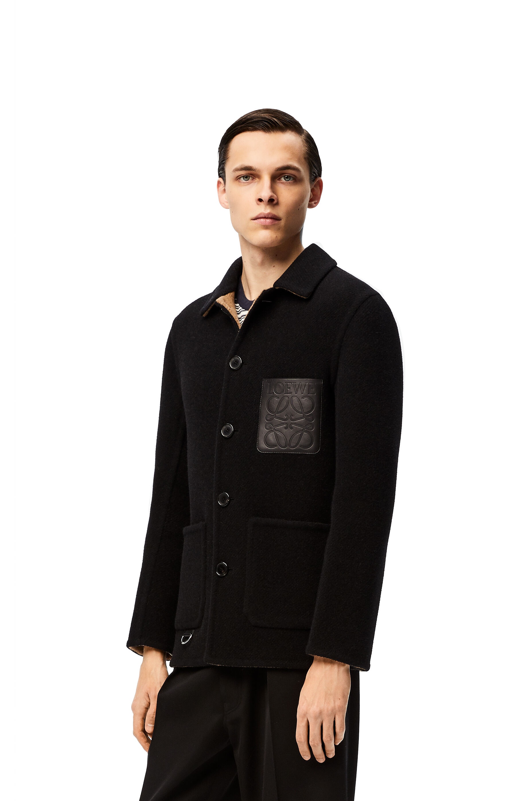 Workwear jacket in wool and cashmere - 3